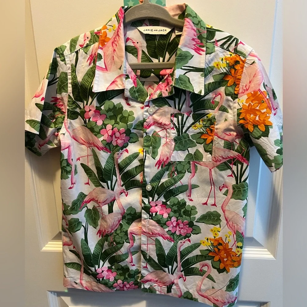 Janie & Jack Flamingo shirt - Picture 1 of 5